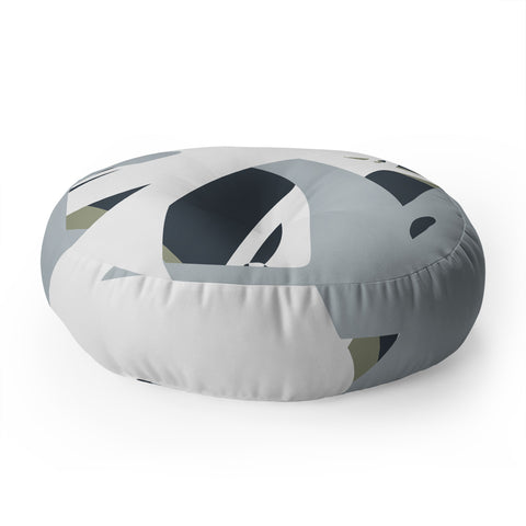 Camilla Foss Abstract Sealife Floor Pillow Round