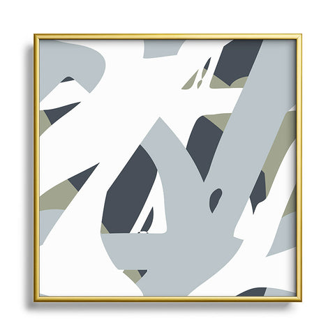 Camilla Foss Abstract Sealife Metal Square Framed Art Print