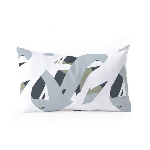 Camilla Foss Abstract Sealife Oblong Throw Pillow