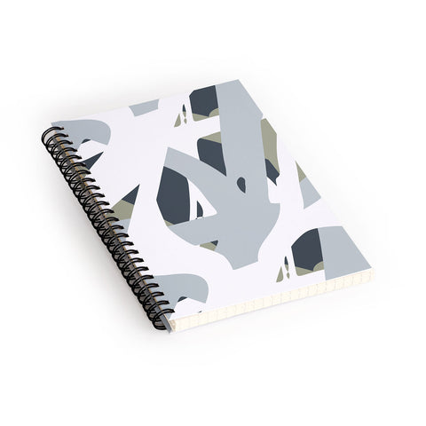 Camilla Foss Abstract Sealife Spiral Notebook