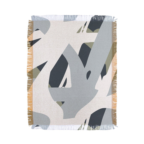 Camilla Foss Abstract Sealife Throw Blanket