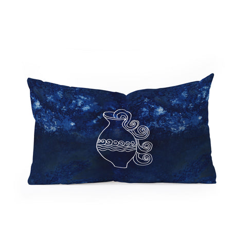 Camilla Foss Astro Aquarius Oblong Throw Pillow