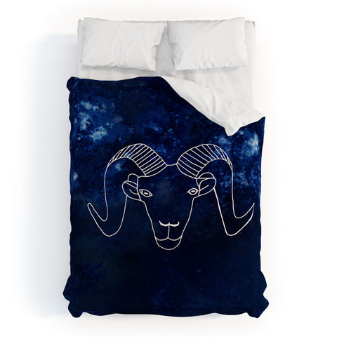 Camilla Foss Astro Aries Duvet Cover