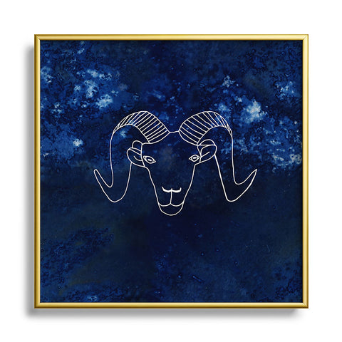 Camilla Foss Astro Aries Metal Square Framed Art Print