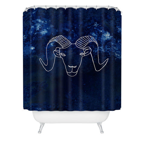 Camilla Foss Astro Aries Shower Curtain