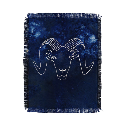 Camilla Foss Astro Aries Throw Blanket