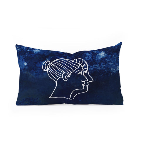 Camilla Foss Astro Gemini Oblong Throw Pillow