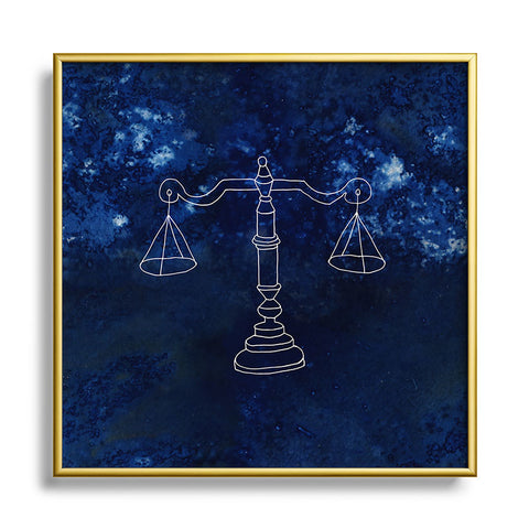 Camilla Foss Astro Libra Metal Square Framed Art Print