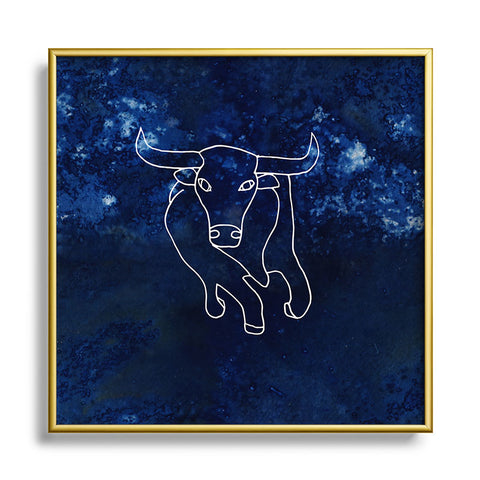 Camilla Foss Astro Taurus Metal Square Framed Art Print