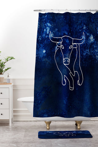 Camilla Foss Astro Taurus Shower Curtain And Mat