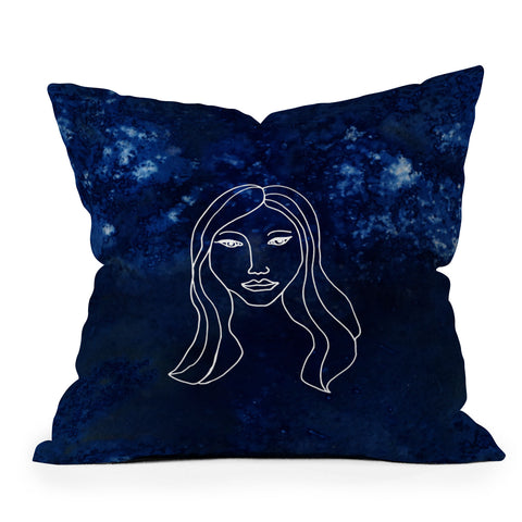 Camilla Foss Astro Virgo Outdoor Throw Pillow