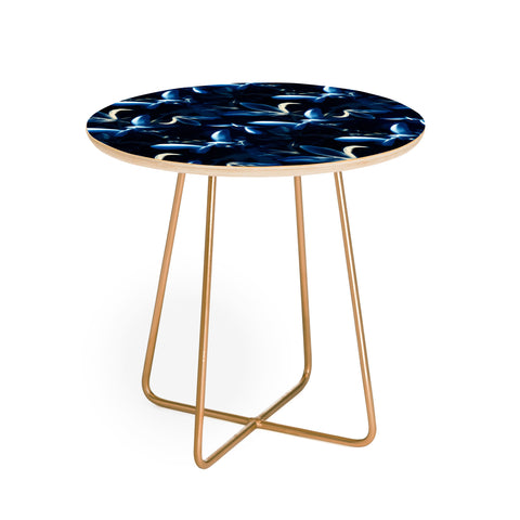 Camilla Foss Blueprint Flowers Round Side Table