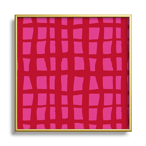 Camilla Foss Bold and Checkered Metal Square Framed Art Print
