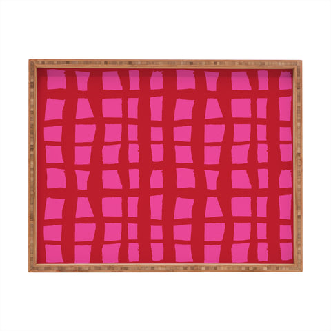 Camilla Foss Bold and Checkered Rectangular Tray
