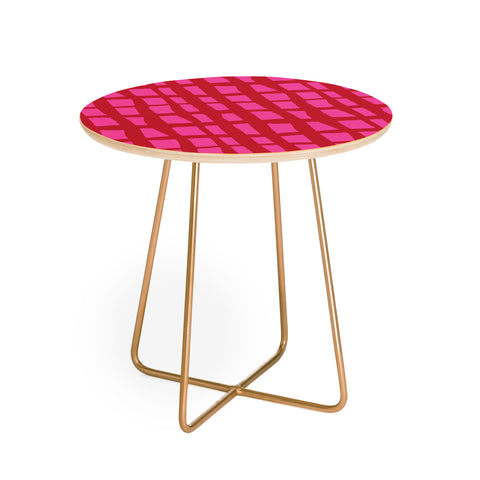 Camilla Foss Bold and Checkered Round Side Table