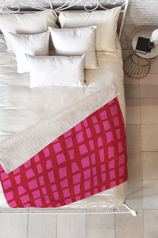 Camilla Foss Bold and Checkered Fleece Throw Blanket