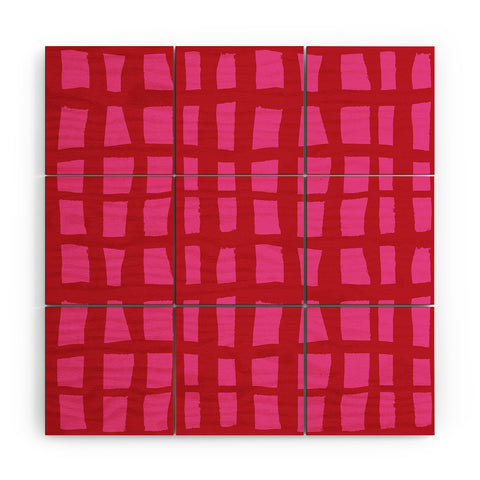 Camilla Foss Bold and Checkered Wood Wall Mural