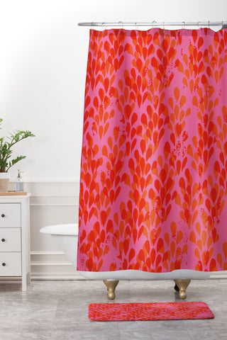 Camilla Foss Bright Happiness II Shower Curtain And Mat