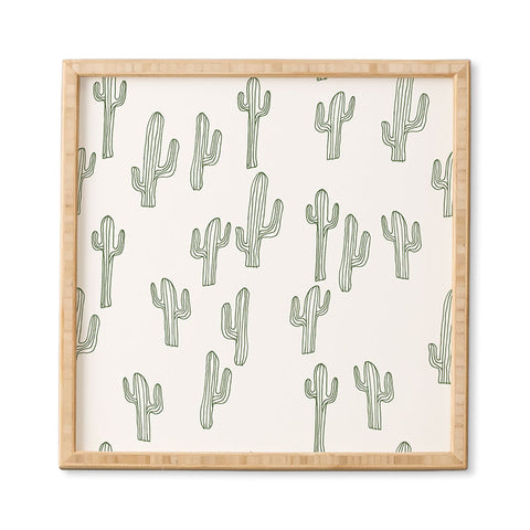 Camilla Foss Cactus only Framed Wall Art