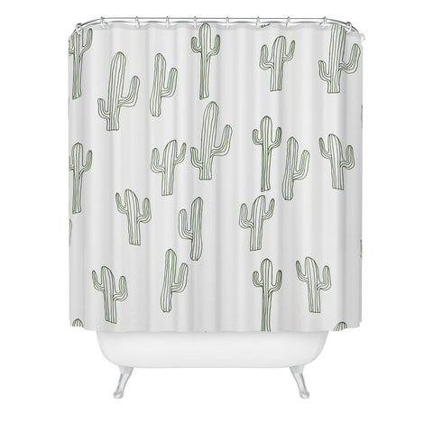 Camilla Foss Cactus only Shower Curtain