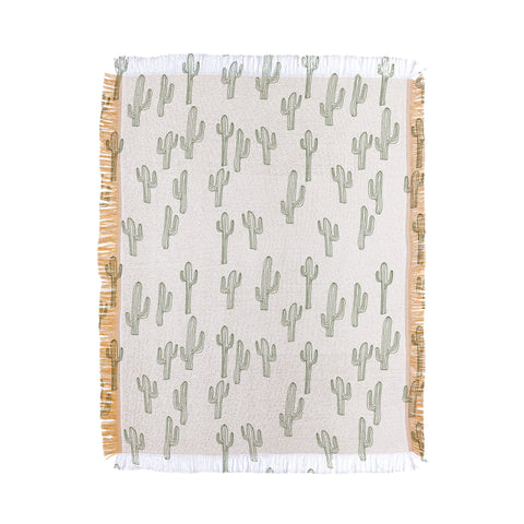 Camilla Foss Cactus only Throw Blanket