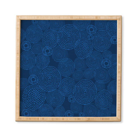 Camilla Foss Circles In Blue I Framed Wall Art