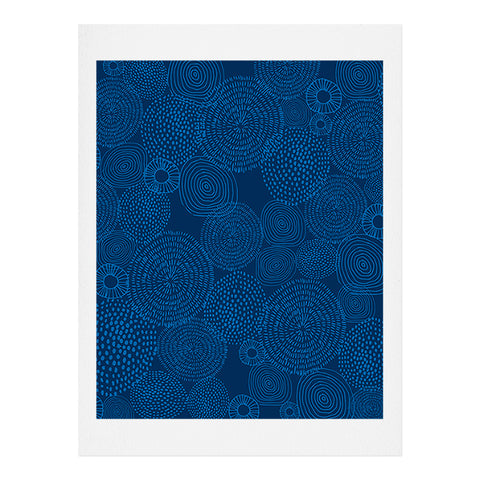 Camilla Foss Circles In Blue I Art Print