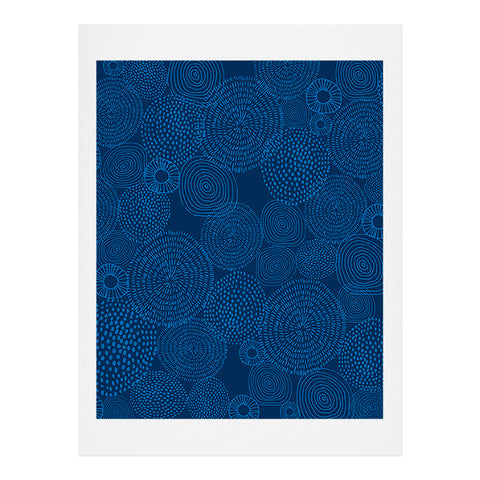 Camilla Foss Circles In Blue I Art Print