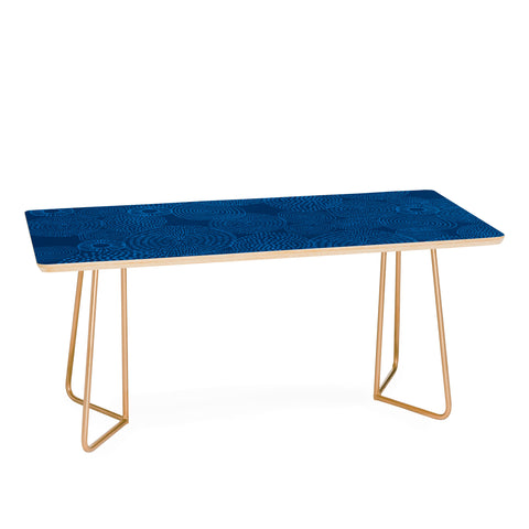 Camilla Foss Circles In Blue I Coffee Table