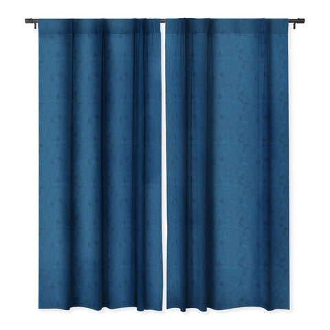 Camilla Foss Circles In Blue I Blackout Window Curtain