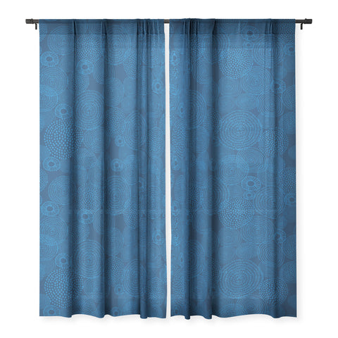 Camilla Foss Circles In Blue I Sheer Non Repeat