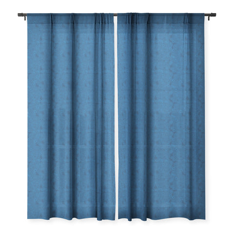 Camilla Foss Circles In Blue I Sheer Window Curtain