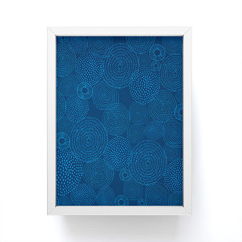 Camilla Foss Circles In Blue I Framed Mini Art Print