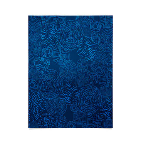 Camilla Foss Circles In Blue I Poster