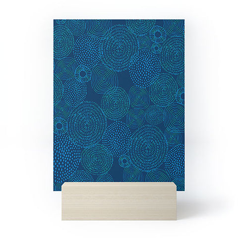 Camilla Foss Circles In Blue I Mini Art Print