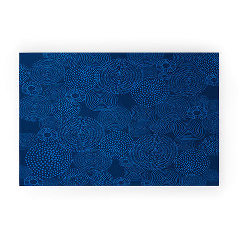 Camilla Foss Circles In Blue I Welcome Mat