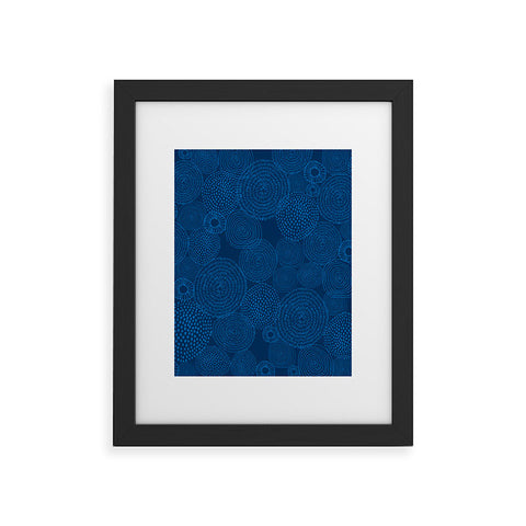 Camilla Foss Circles In Blue I Framed Art Print