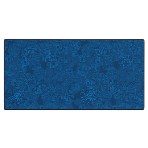 Camilla Foss Circles In Blue I Desk Mat