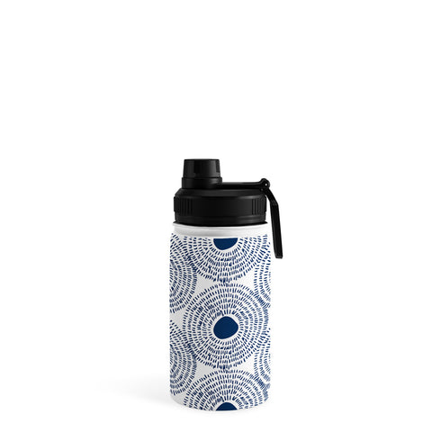 Camilla Foss Circles In Blue II Water Bottle