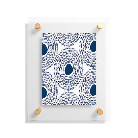 Camilla Foss Circles In Blue II Floating Acrylic Print