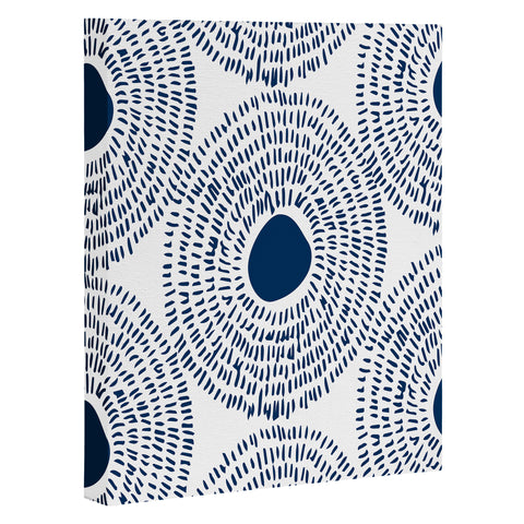 Camilla Foss Circles In Blue II Art Canvas