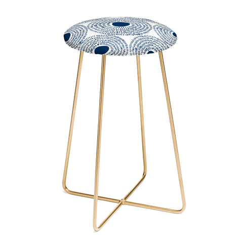 Camilla Foss Circles In Blue II Counter Stool
