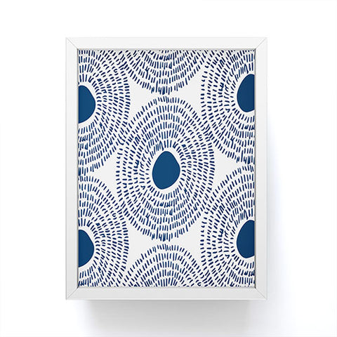 Camilla Foss Circles In Blue II Framed Mini Art Print