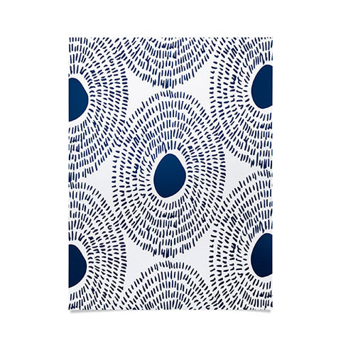 Camilla Foss Circles In Blue II Poster