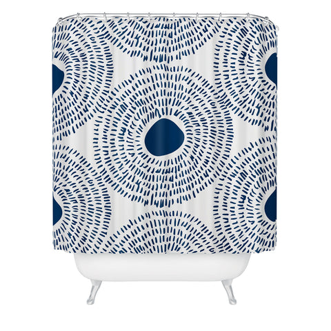 Camilla Foss Circles In Blue II Shower Curtain