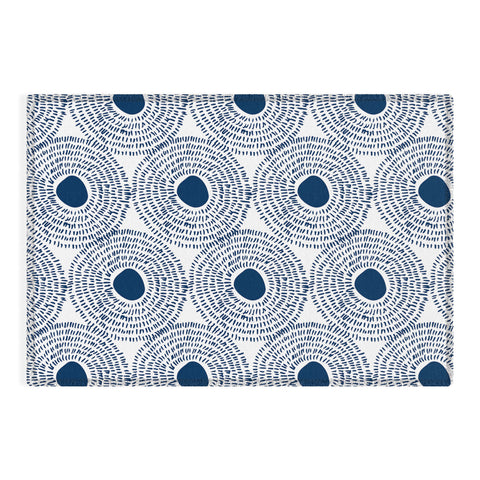 Camilla Foss Circles In Blue II Outdoor Rug