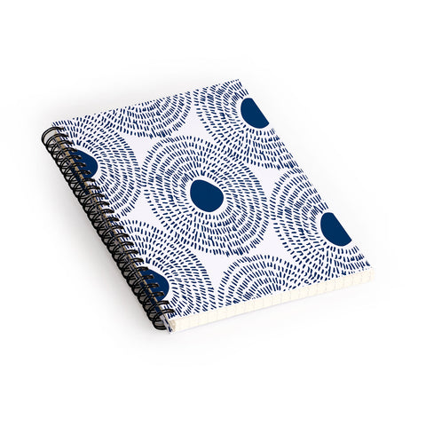 Camilla Foss Circles In Blue II Spiral Notebook