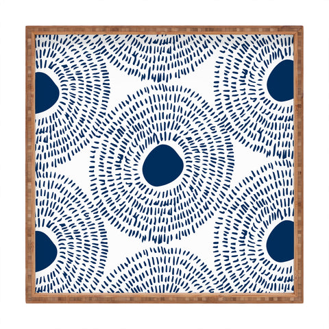 Camilla Foss Circles In Blue II Square Tray