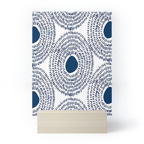 Camilla Foss Circles In Blue II Mini Art Print