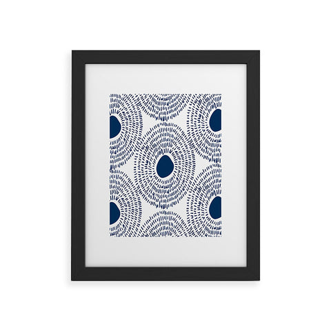 Camilla Foss Circles In Blue II Framed Art Print